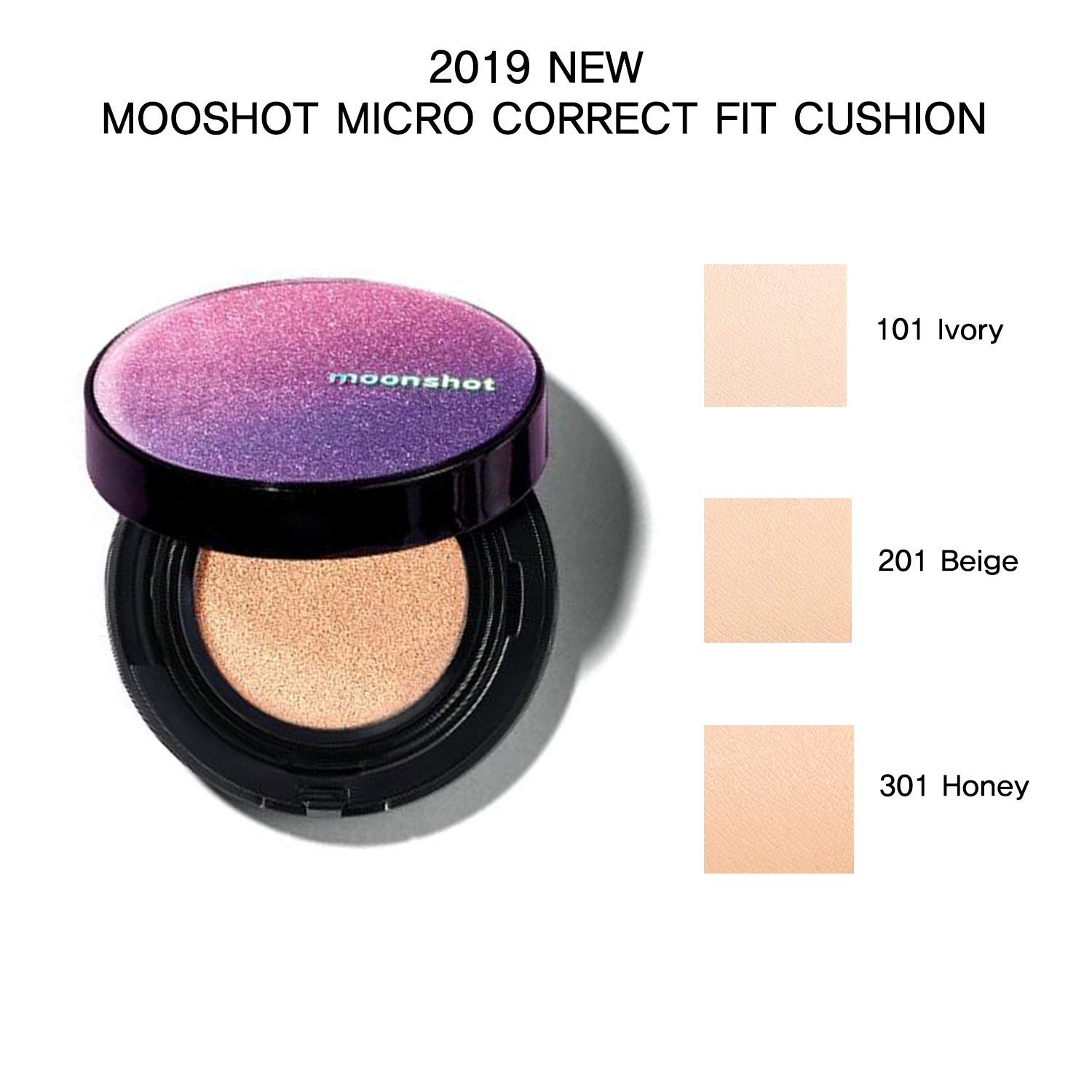 (Ivory) - Moonshot Micro Correct Fit Cusshion 101 Ivory 2019 NEW Faultless Cushioon Light Finish but Perfect Cover Dab1079