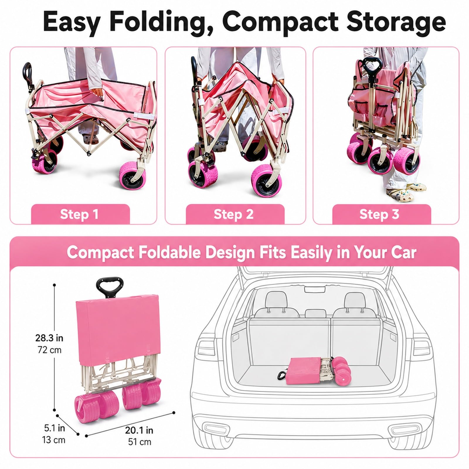 Carrito de Venta Plegable para Exteriores con Toldo y Ruedas, Puesto Móvil Comercial para Mercados, Venta Ambulante, Camping y Eventos(Black,118cm/46in)