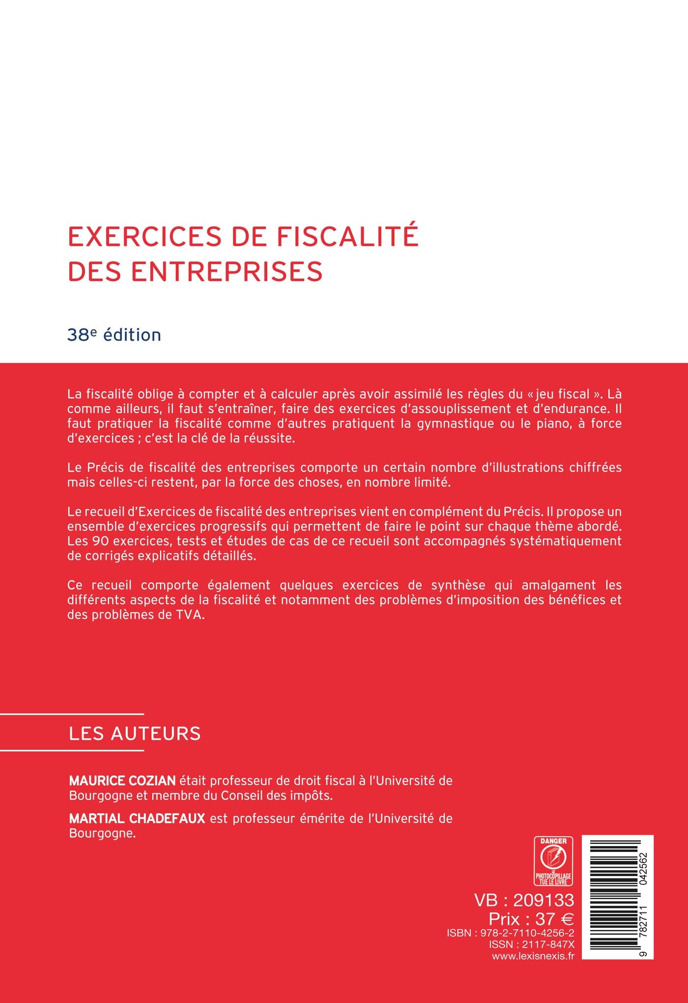 Exercices de fiscalité des entreprises 2025-2026