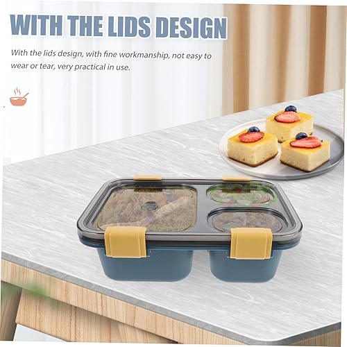 Miniatura 6 de VOSAREA Caja divisora Caja de almuerzo Contenedor de alimentos con tapa Contenedores de microondas Contenedores de plástico Contenedor de alimentos