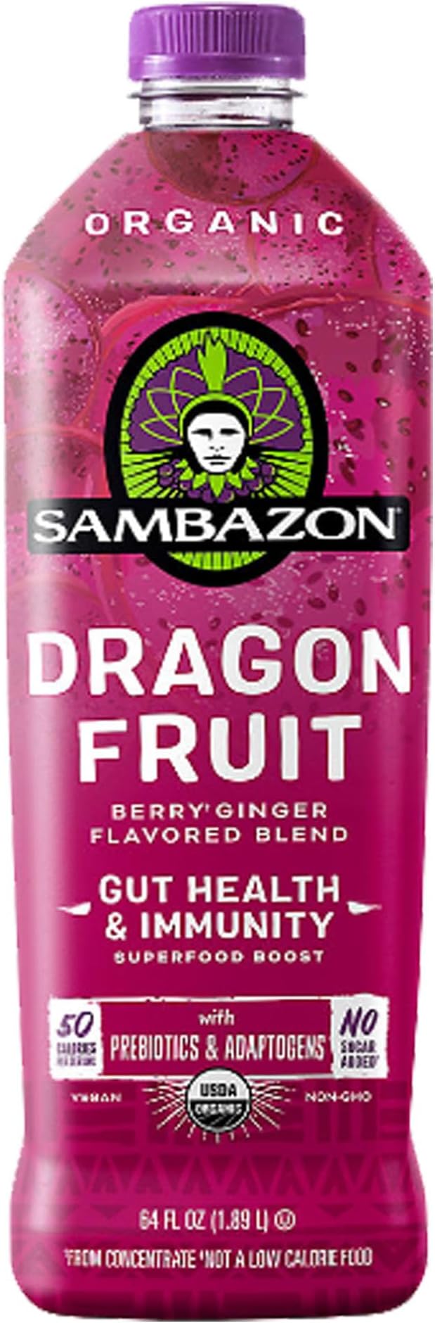 Sambzon Organic Dragon Fruit Juice Blend, 64 fl. Oz.