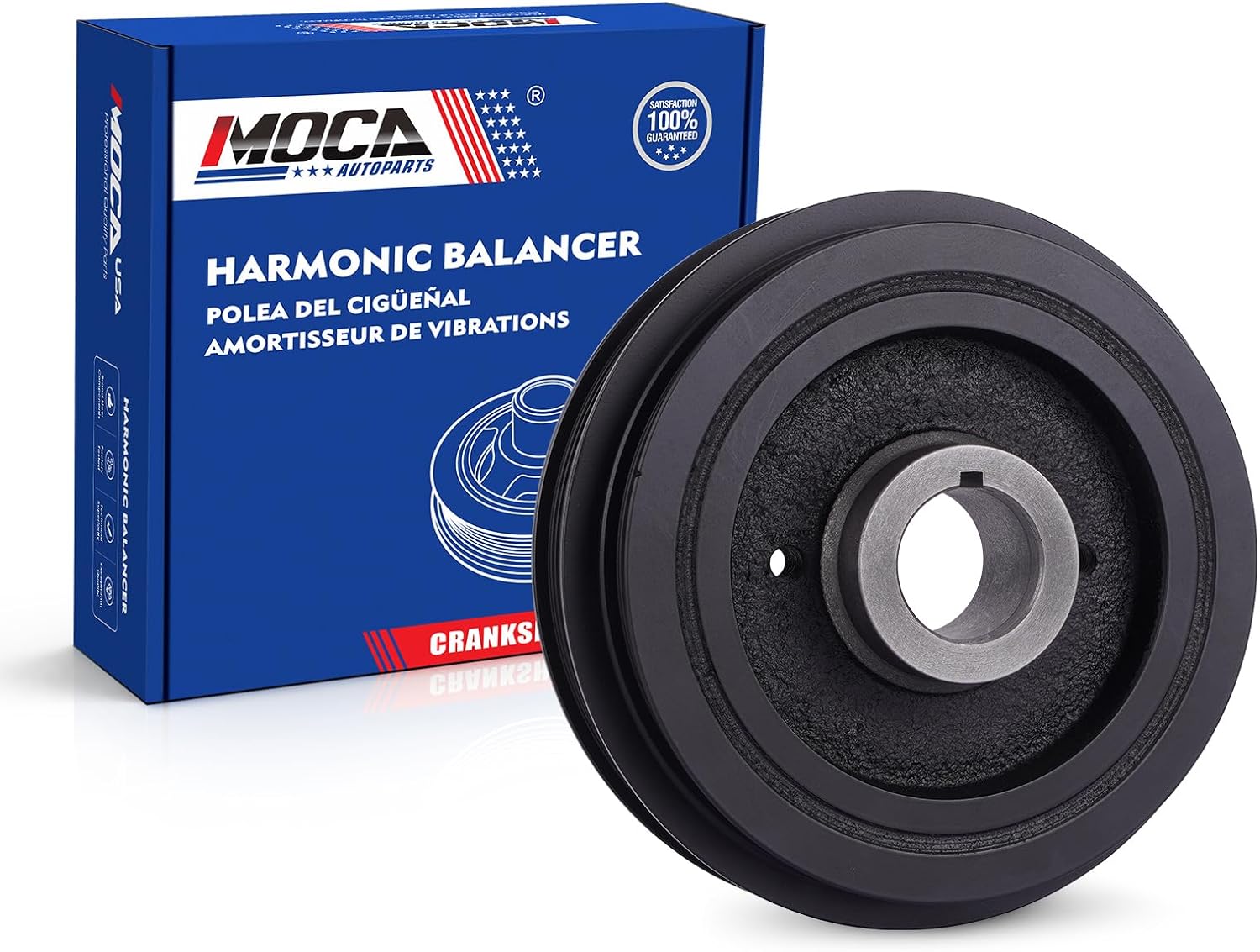 MOCA Engine Harmonic Balancer fits For Toyota 1995-2004 Avalon V6 3.0L, 1994-2006 Camry V6 3.0L, 2004-2006 Camry V6 3.3L, For Lexus 1994-1996 ES300 V6 3.0L, 1997-2003 ES300 V6 3.0L