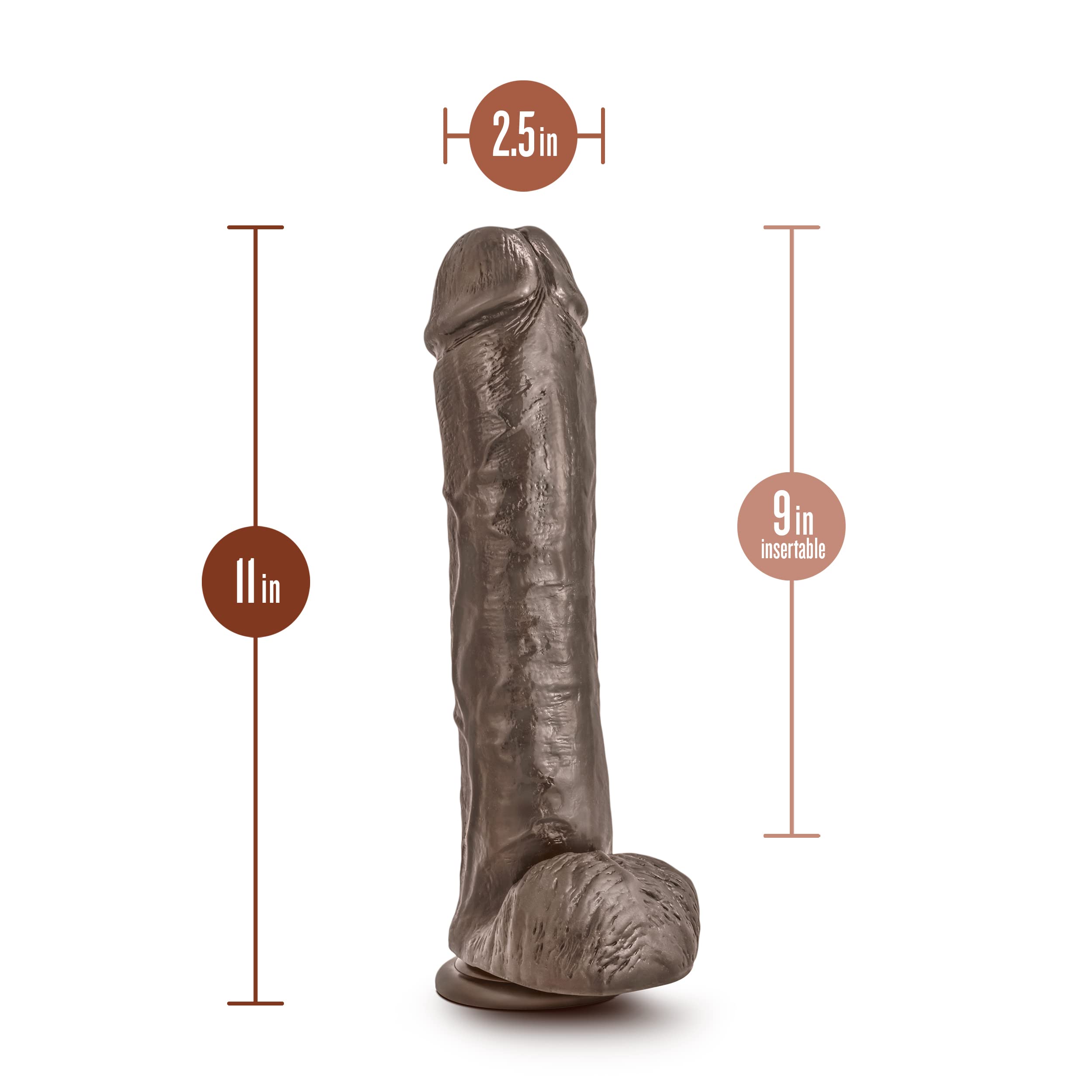 Blush Dr. Skin Mr. Savage 11.5 Inch Dildo Brown