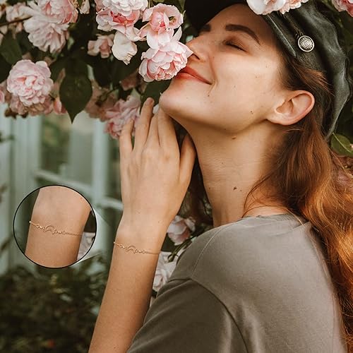 Vista 31 de FASHEWELRY Anillos de acero inoxidable 70cs con eslabones de corazón, 4 tamaños, de metal con forma de corazón, bisel abierto, conectores