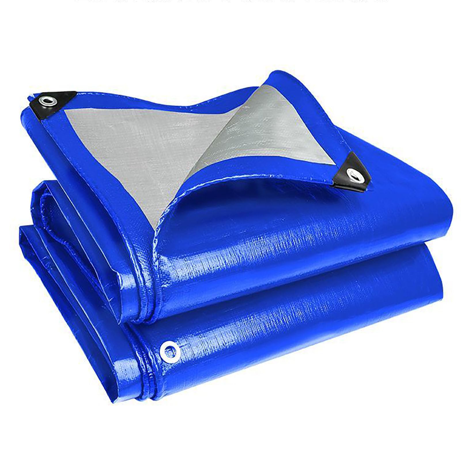 Tarpaulin Extra Heavy Duty Waterproof 300 x 380 cm Heavy Duty, with Eyelets Camping Ground Sheet Easy to Wash for Garden Furniture Camping Ground Sheet Truck Cover, Navy Blue