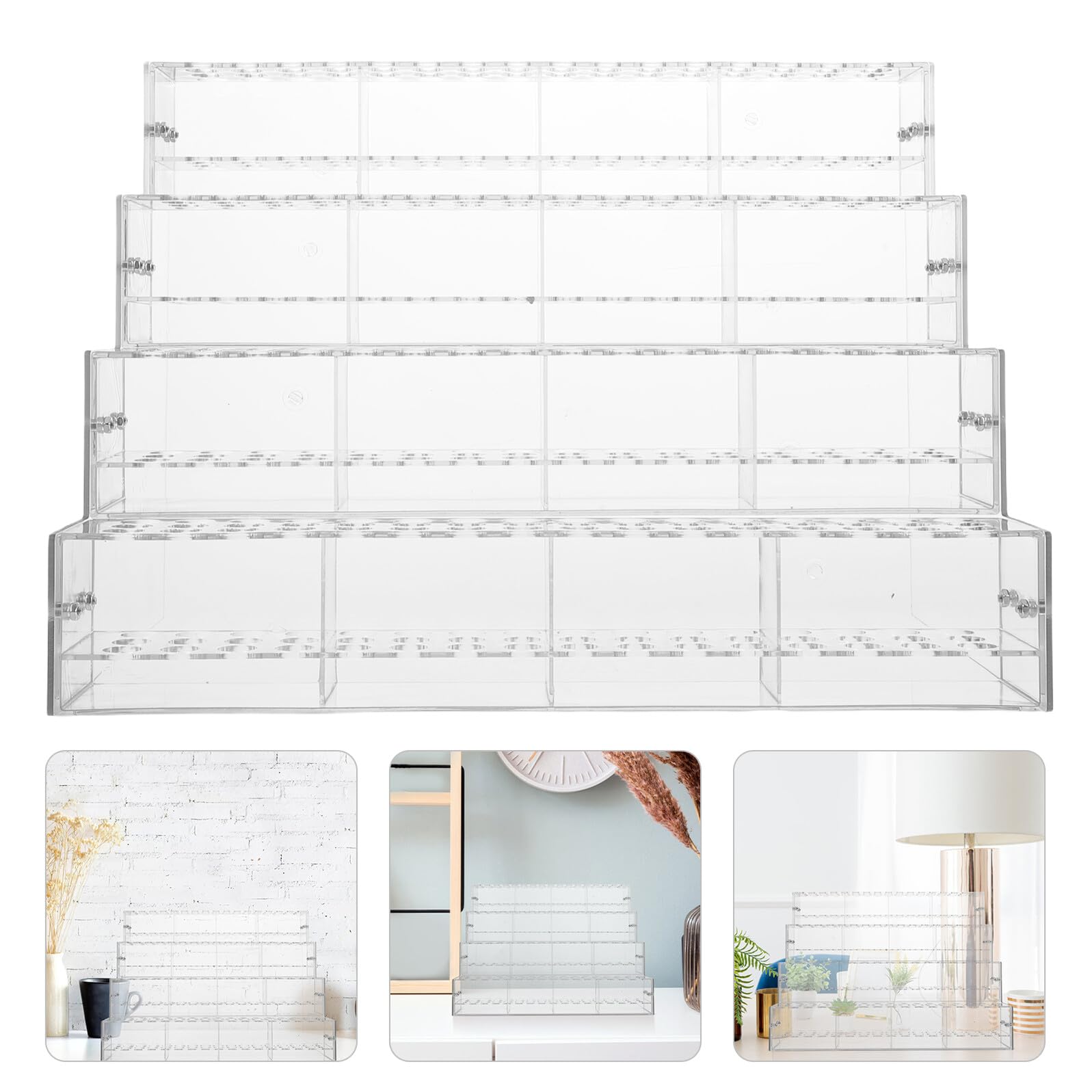 Porta Penne da Scrivania a 4 Livelli 192 Scomparti in Pet, Organizer per Penne e Pennelli Design a Gradini, per Back To School Party e Studio Artistico