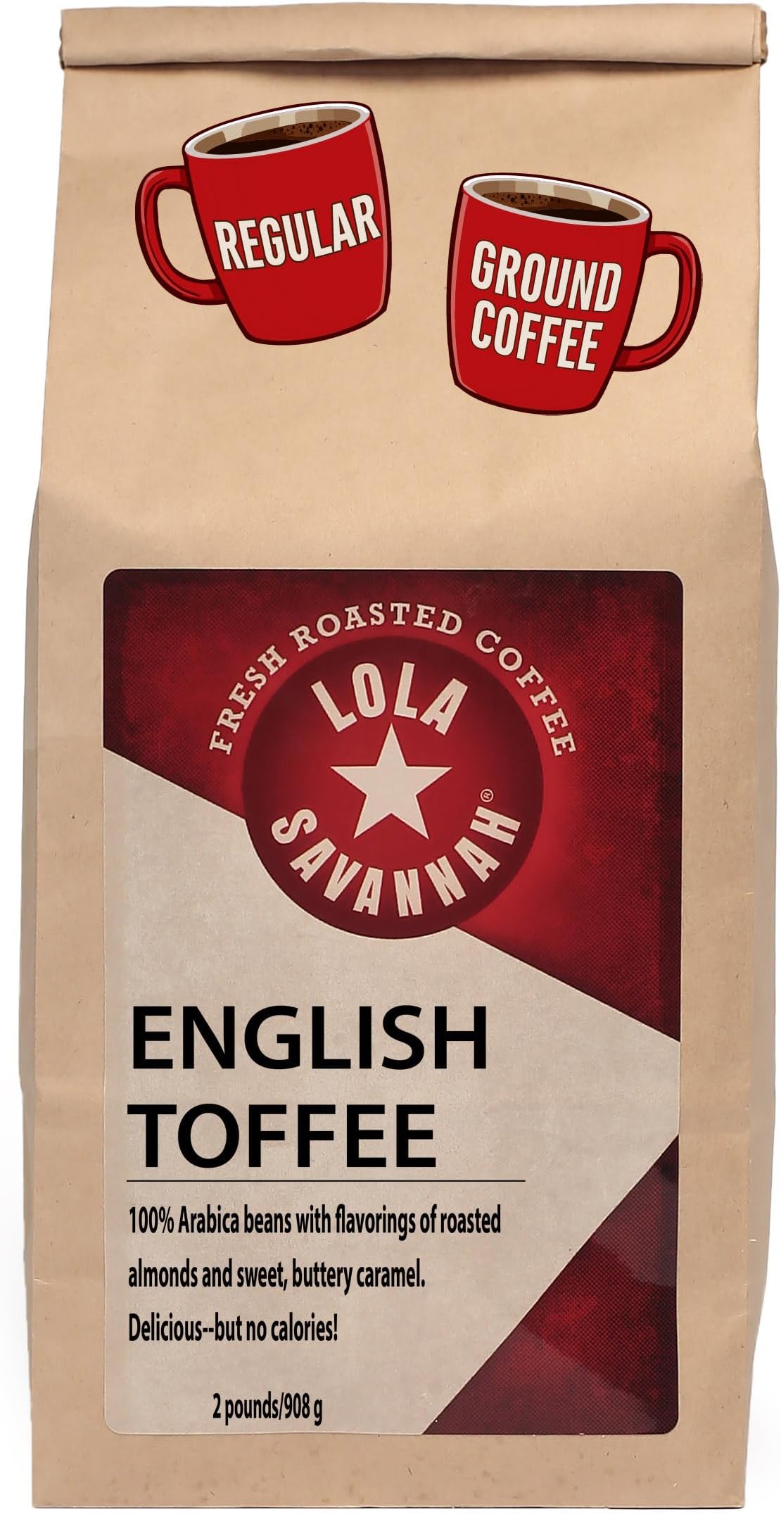 English Toffee Whole Bean Caffeinated Coffee, 2lb