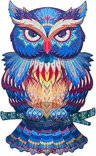 C Crystal Lemon Unique Owl - Premium Themed Wooden Puzzle for Adults: Exceptional Wooden Puzzles - Fun Adult Puzzles - Stimulating Wooden Jigsaw Puzzles for Adults - Challenging Wooden Puzzles