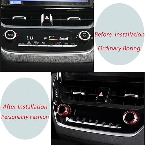 Miniatura 4 de Control central de aire acondicionado de aire acondicionado y interruptor de control de clima, cubierta de anillo compatible con Toyota Corolla