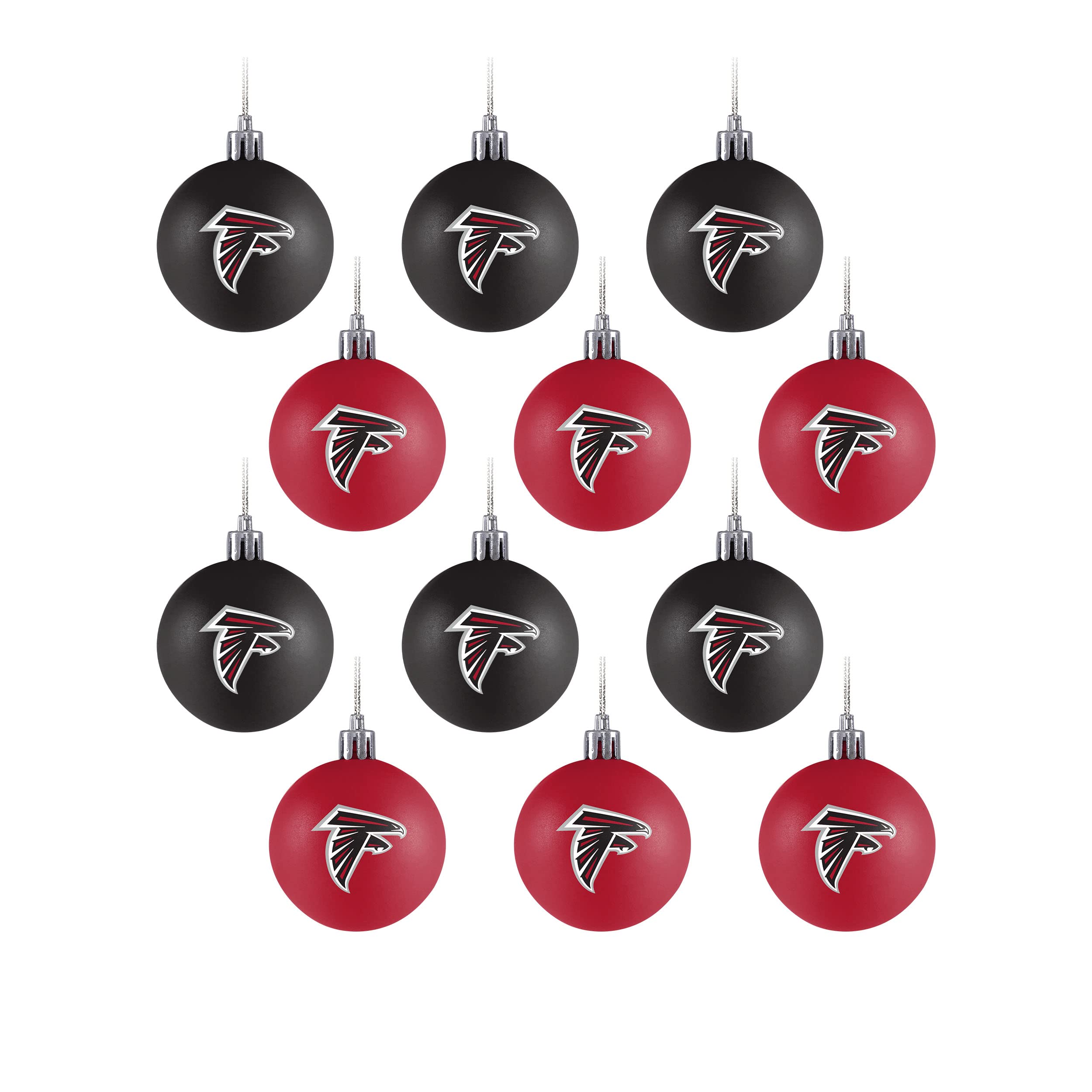 FOCO NFL Team Logo 12-Pack Ball Hanging Tree Holiday Ornament Set