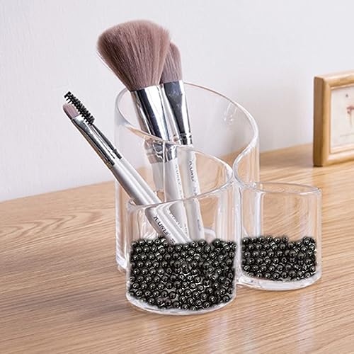 Miniatura 4 de HappyFiller 750 perlas negras redondas sueltas de 0.315 pulgadas con agujeros para hacer joyas, barcelet, manualidades, relleno de jarrón, soporte