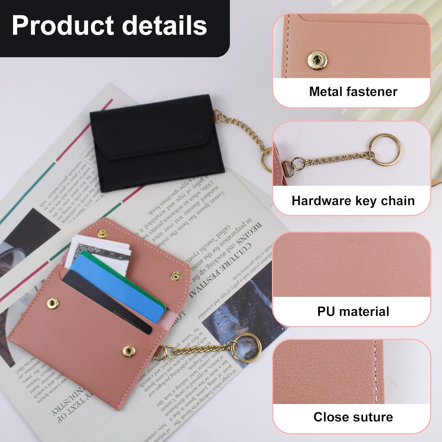 AfitLulu ダブルスナップクレジットカードホルダー、女性用カードウォレット、キーチェーン&2つのコンパートメント付き、 マルチスロット  ジップアラウンドカードホルダー / Multi-Slot Zip-Around Card Holder（カードケース）｜CHARLES &  KEITH（チャールズ & キース ...