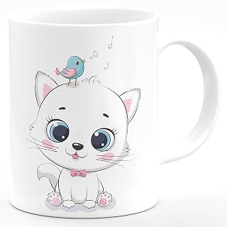 CHHAAP Cat 3D Design Hd Printed Microwave Safe Ceramic Coffee Mug Suitable Gift for Friend | Brother | Sister | Boyfriend Price In India