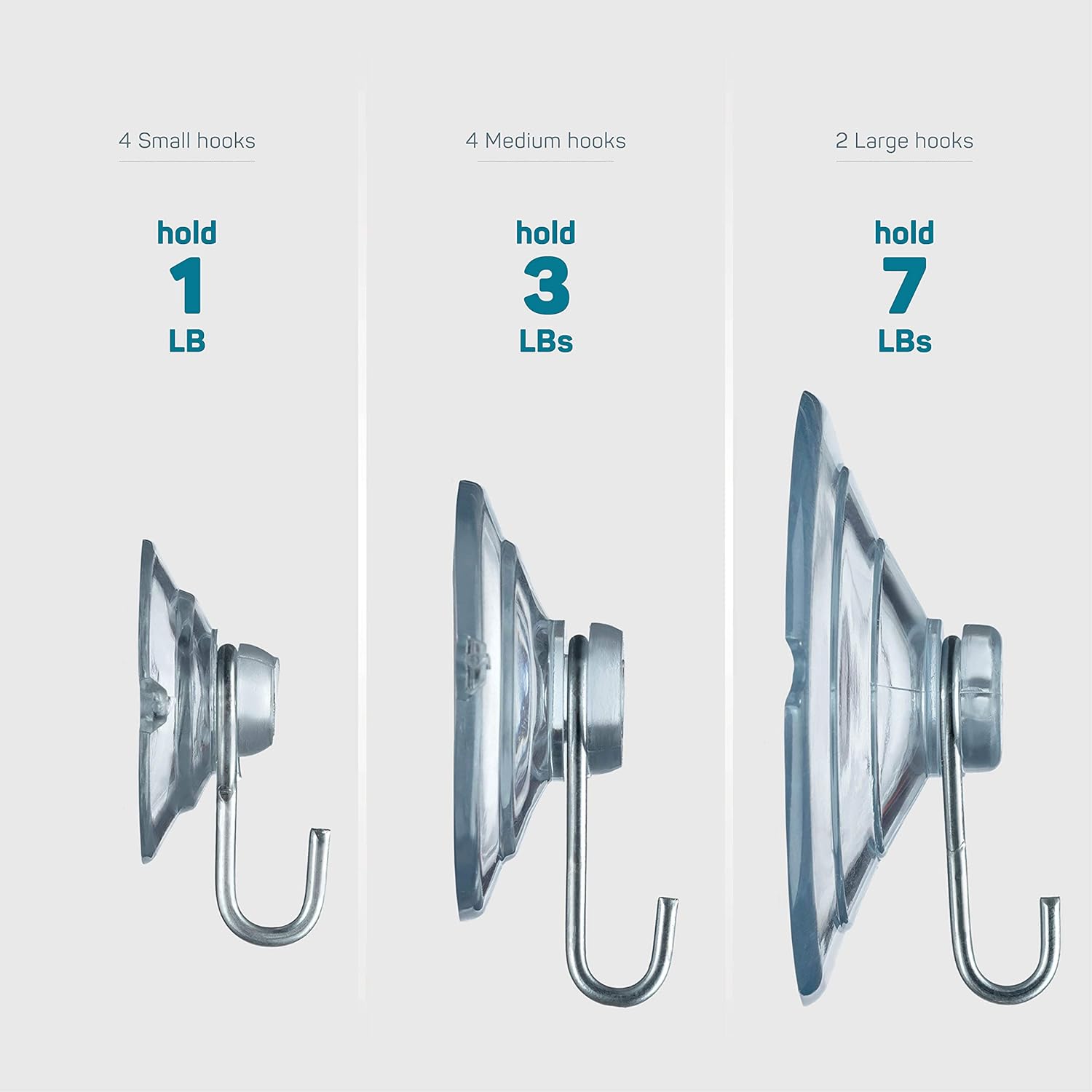 80% оƒƒ Dіѕсоunt All-Purpose Suction Cup Hooks [10PK Combo Set] Powerful Window Suction Cups with Hooks Use to Hang On Glass, Windows, Doors, Mirrors, Tiles. Set Includes: 2 Large, 4 Medium, 4 Small