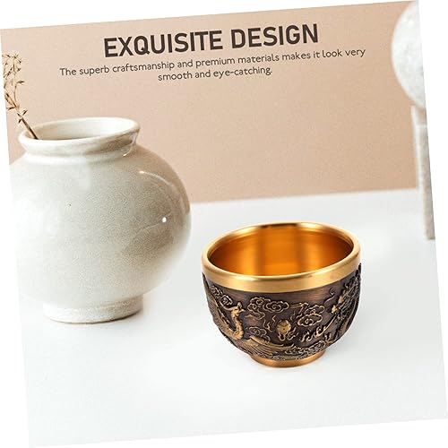 Miniatura 6 de Homoyoyo Taza de té de latón Mini tazas de café japonés Tetera china Tazas budistas Tazón Zen Taza de charcutería Taza de té pequeña Taza de té