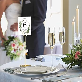 YJ 10Pcs Table Number Holders Place Card Holder Tall Table Number Stands | Philippines