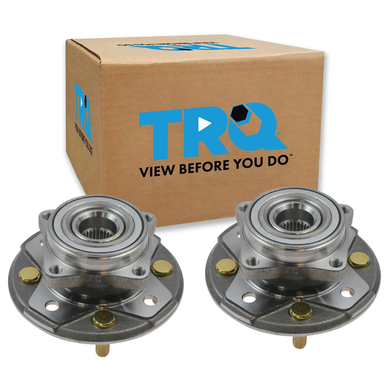 TRQ Front Left and Right Wheel Bearing and Hub Assembly Set 2 Piece