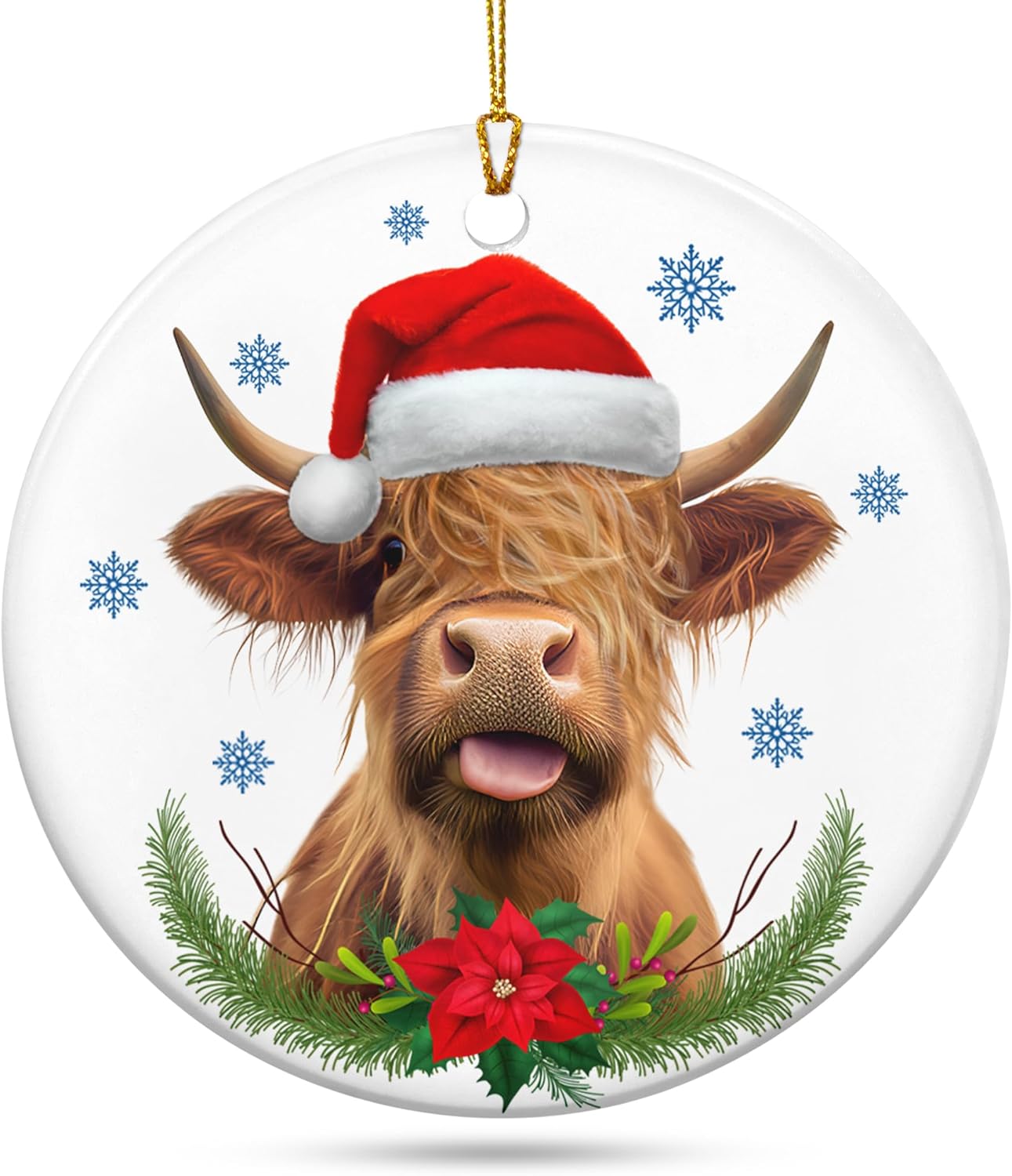 米国ホワイトハウス公式オーナメント ザ・ホワイトハウスクリスマスオーナメント ファームハウスクリスマスオーナメント、牛のクリスマスオーナメント、ファーム ハウスクリスマスホリデーデコレーション、2022年クリスマ