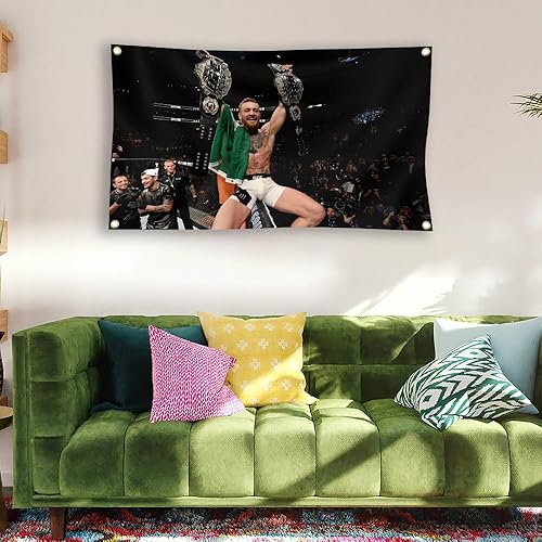 Miniatura 5 de TOWERS Conor Mc-Gre-gor - Bandera de boxeo de 3 x 5 pies, banderas divertidas resistentes a los rayos UV a la decoloración y duradera bandera de