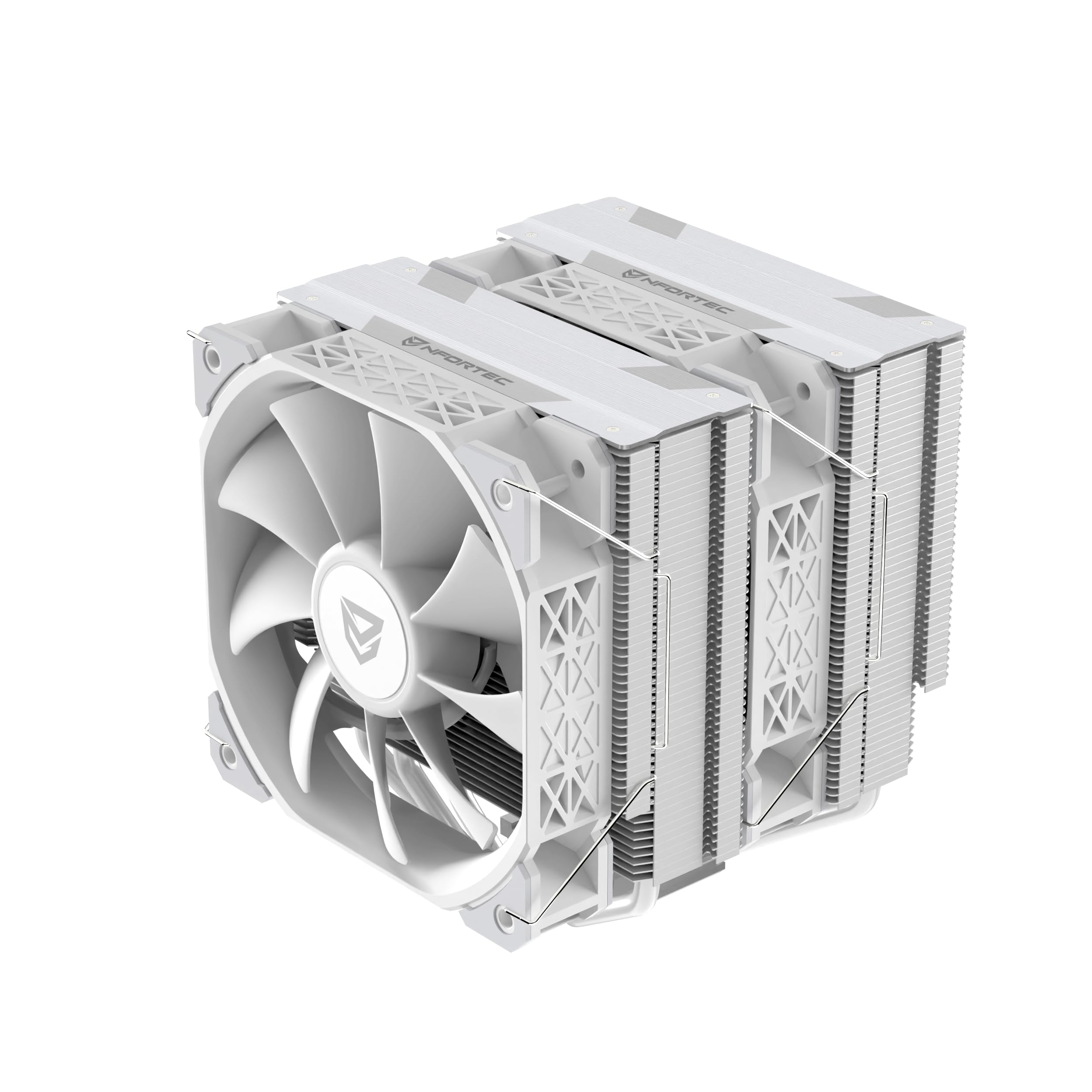 Nfortec Sculptor X2 disipador CPU ARGB 240W TDP doble ventilador 120mm Intel AMD blanco