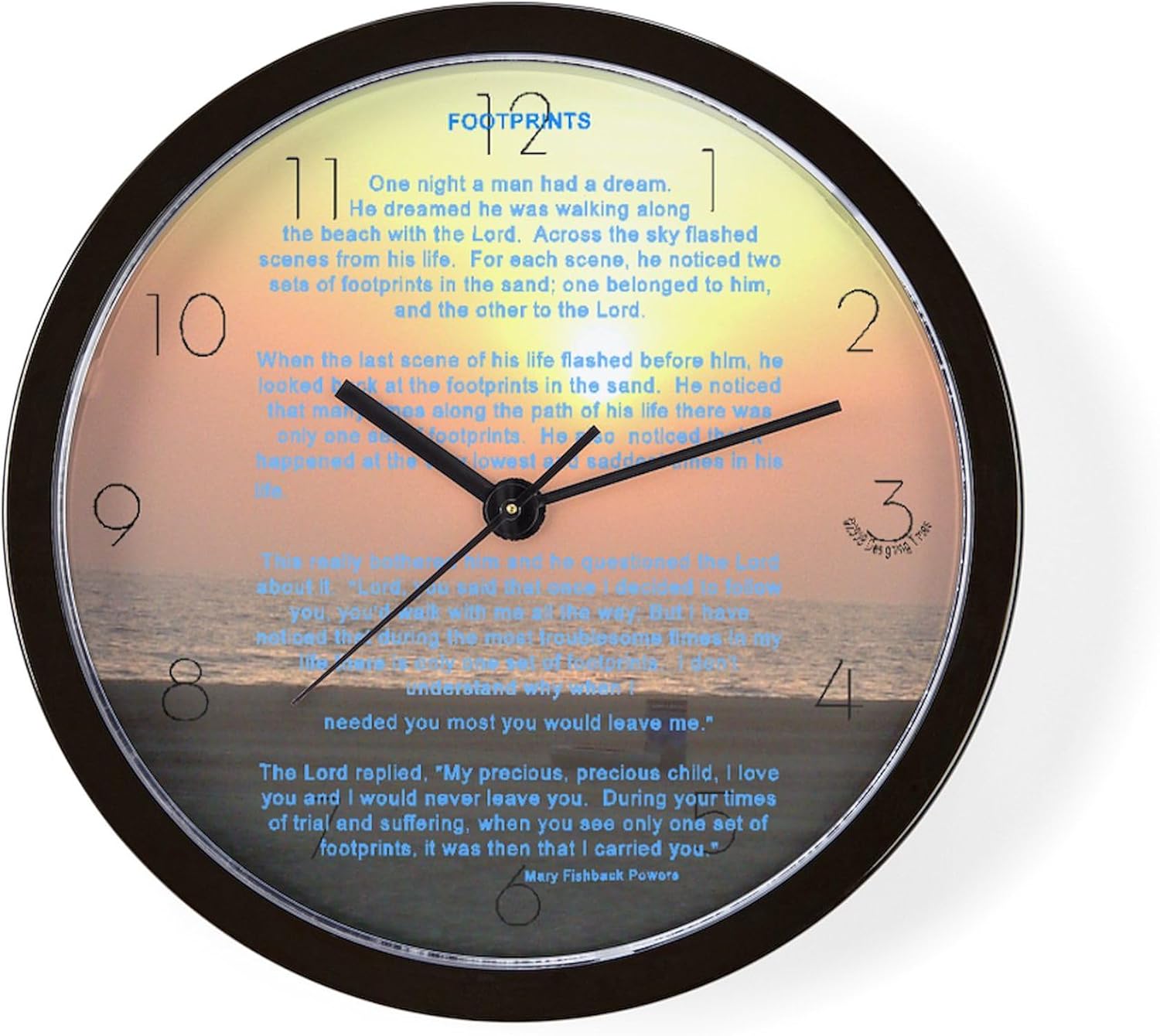 CafePress Footprints 10" Wall Clock for Livingroom, Kitchen, or Office