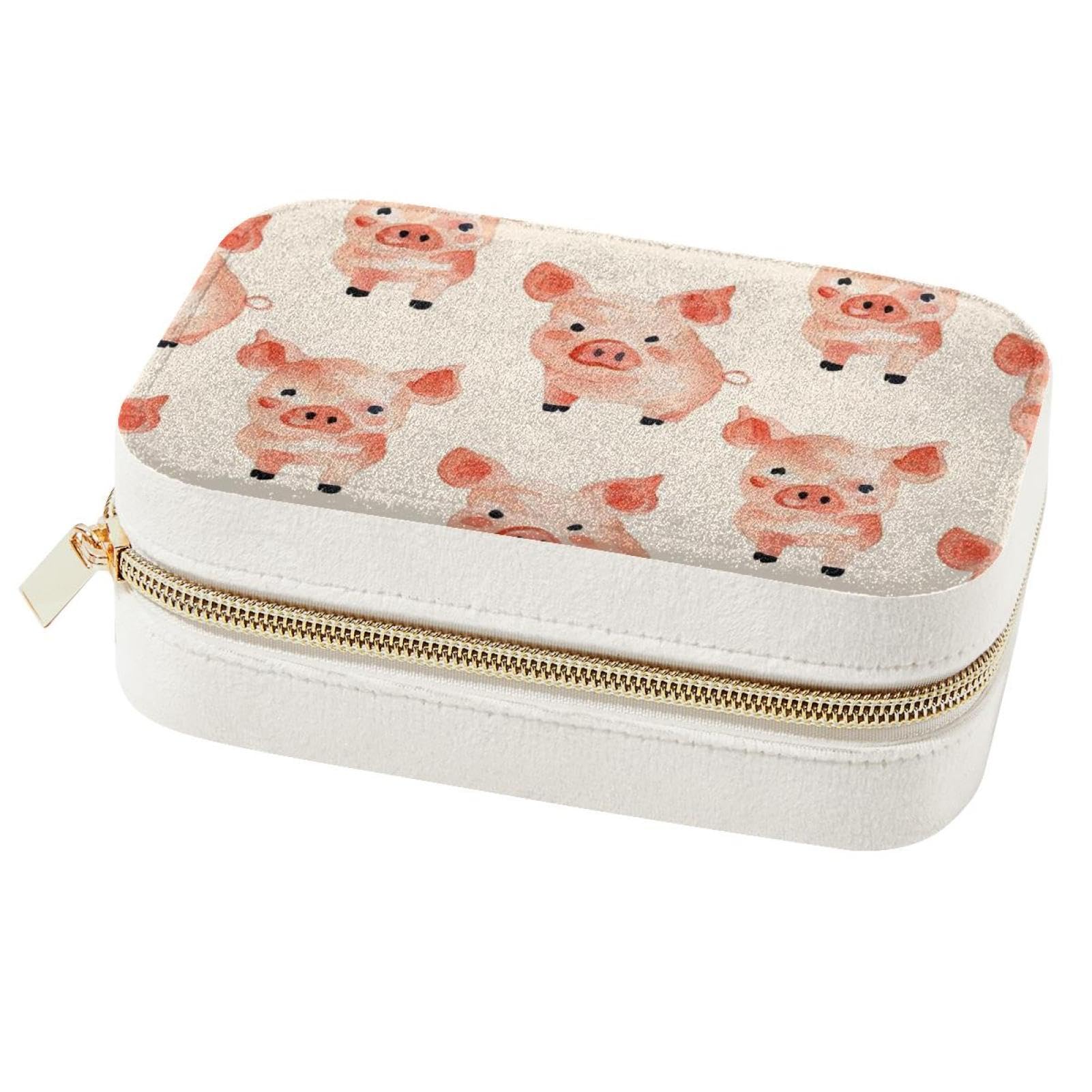 Organiseur de bijoux de voyage cochon mignon idéal pour les vacances