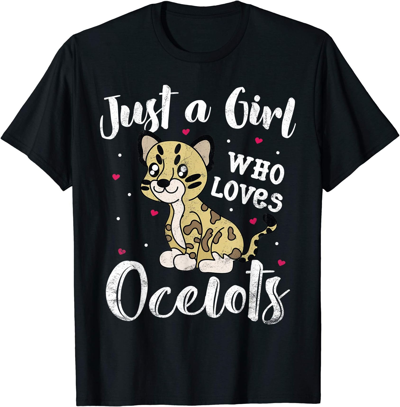 Just A Girl Who Loves Ocelot Women Kids Mom Lover T-Shirt