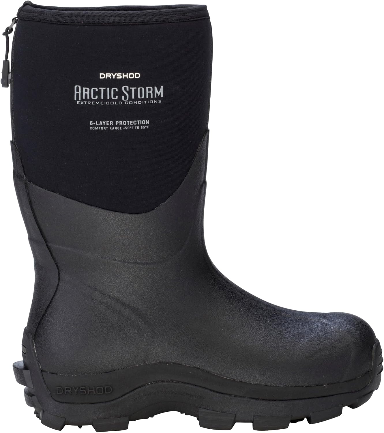 Dryshod Arctic Storm Winter Boot Mid-Calf Height Black/Grey ARS-MM-BK