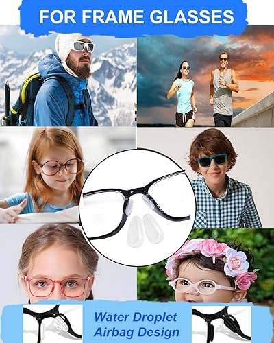 Miniatura 24 de 20 pares de almohadillas de nariz para lentes, almohadillas de nariz ultrafinas de 0.03 pulgadas antideslizantes, almohadillas adhesivas de nariz
