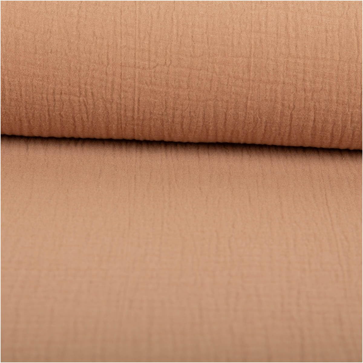 Muslin Cotton Fabric Double Gauze Plain Beige 130 cm Sold by the Metre Ideal for Sewing & DIY (130 cm Width)