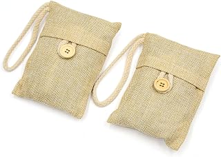 Qtqgoitem 2Pcs Beige Shell Charcoal Deodorant Bag Activated Air Freshener for Car (Model: AAD d0c 2fd 084 8a5)