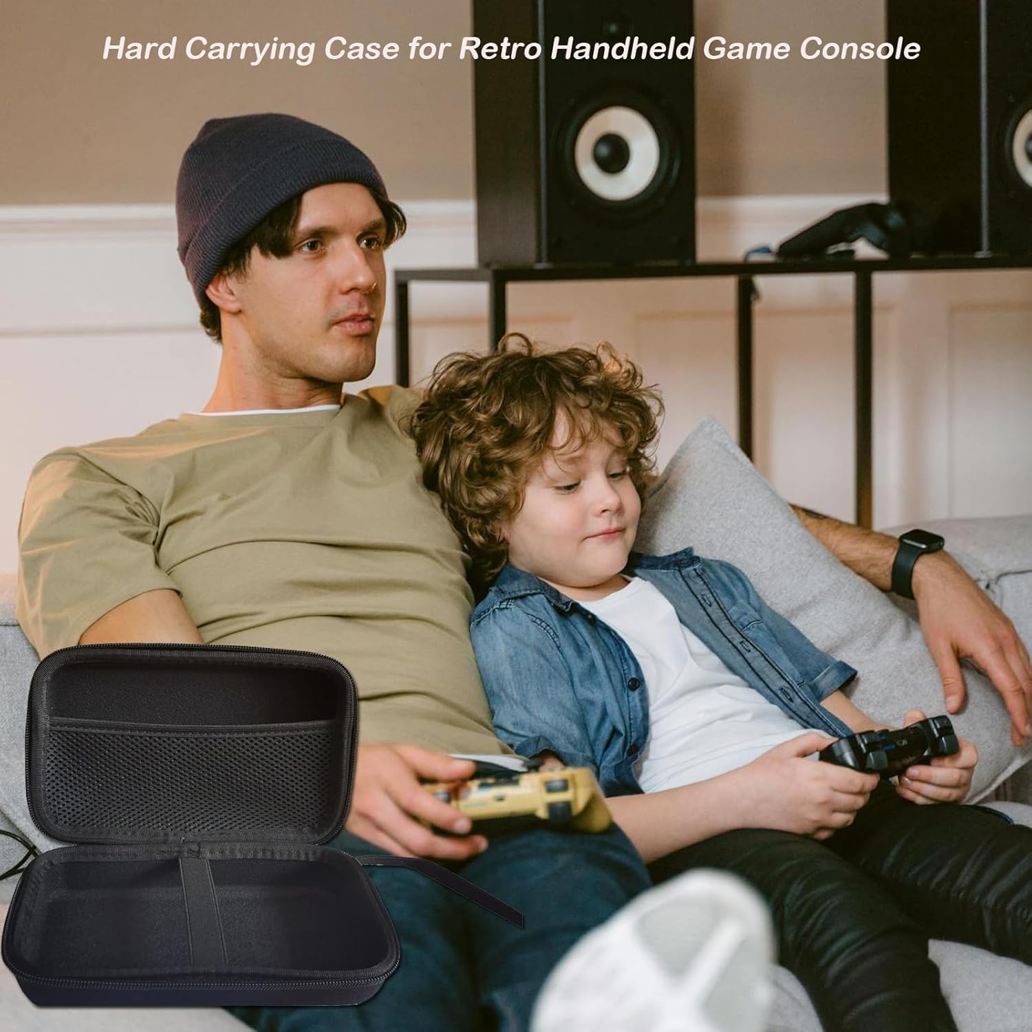 QFDSHOPCO Hard Case Travel Carrying Bag with Hand Wrist Strap Compatible with Nintendo 3DS / DS Lite /3DS XL/New 3DS/ NEW 3DS XL /2DS XL / RG40XX V Retro Handheld Game Console Black (Case Only) 6 71PL0rR0BJL. SL1500