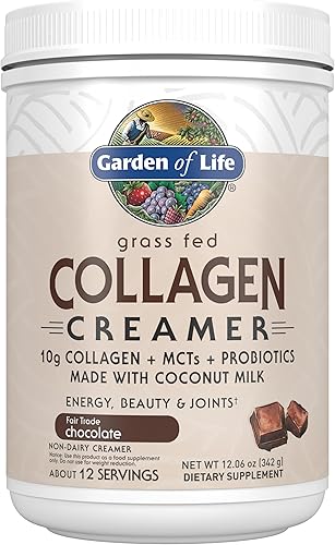 Garden of Life Crema de colágeno alimentada con hierba en polvo, chocolate, 12.06 onzas (paquete de 1)