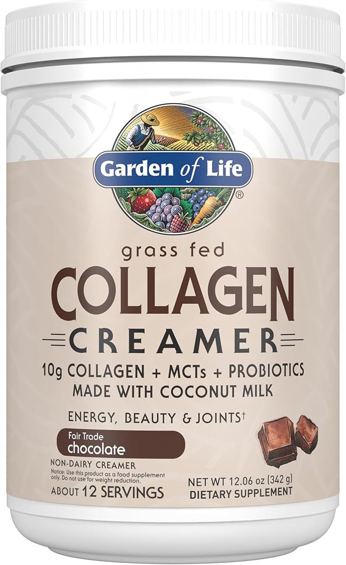 Garden of Life Grass Fed Collagen Creamer Powder - Chocolate,