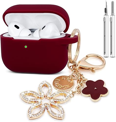 Funda compatible con AirPods Pro de 2 generación con kit de limpieza, funda protectora de silicona para auriculares Apple AirPod Pro de 21, fundas