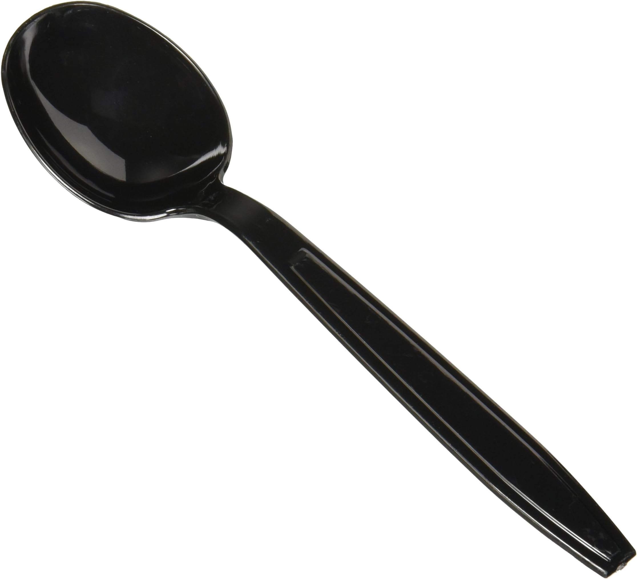 Fineline Settings Extra Heavy Cutlery Black Soup Spoons, Bulk Pack 1000 Pieces