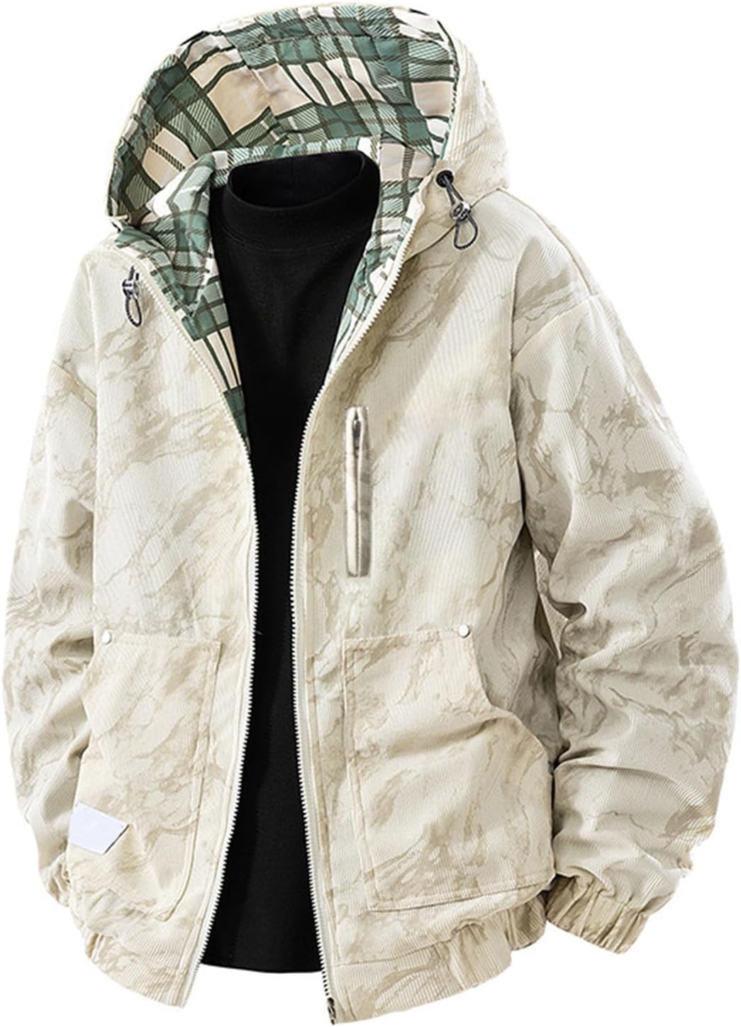 フード付きジップジャケット