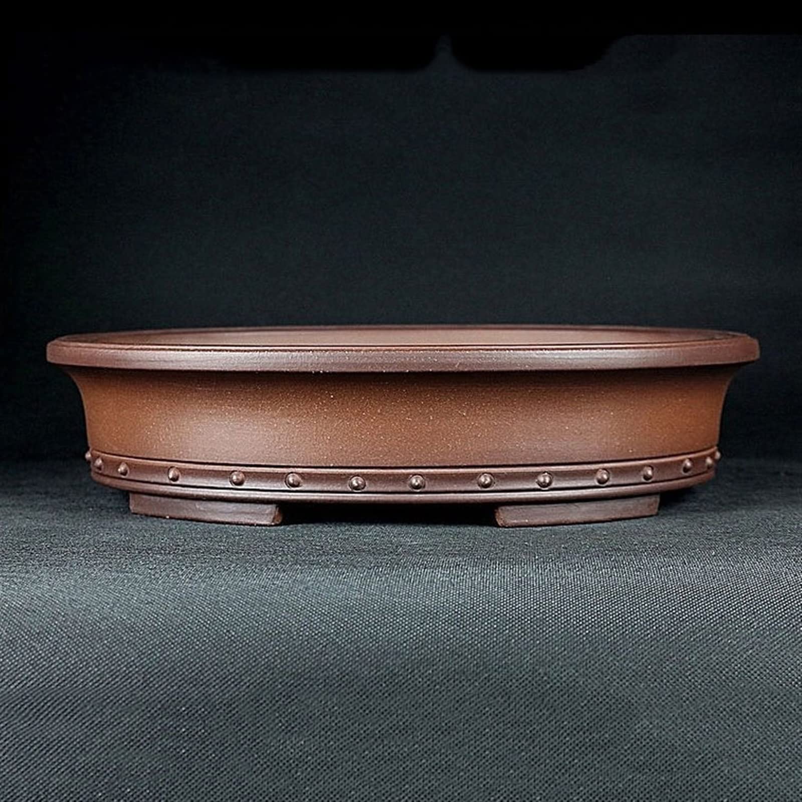 Doniczki ceramiczne duże owalne fioletowe piaskowe doniczki do kwiatów dekoracja krajobrazu doniczka Bonsai doniczka śliwkowa sosnowa cyprysowa storczykowa specjalna