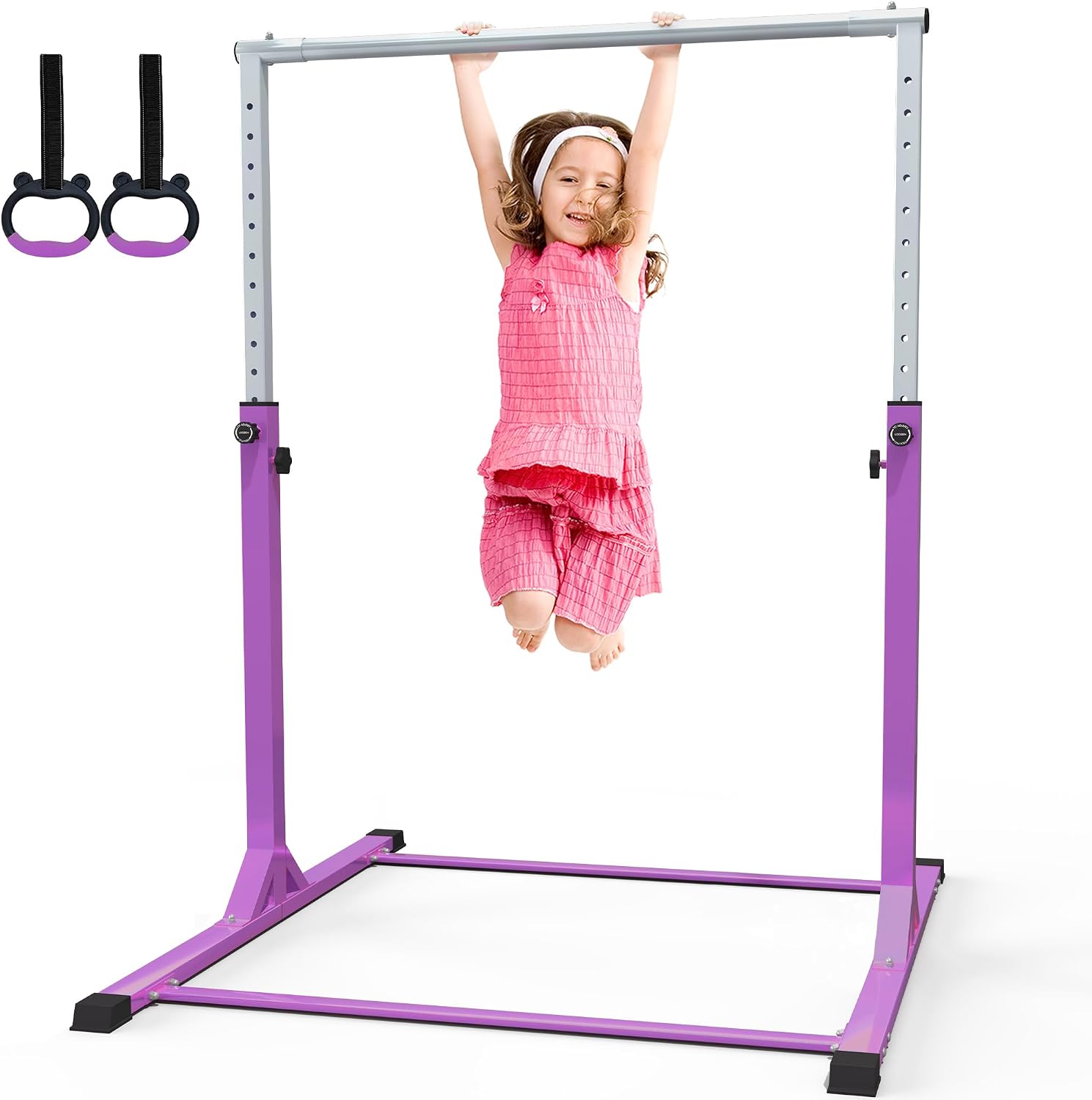 Gymnastics Bar, 3ft -5ft Adjustable Heights Horizontal Kip Bar