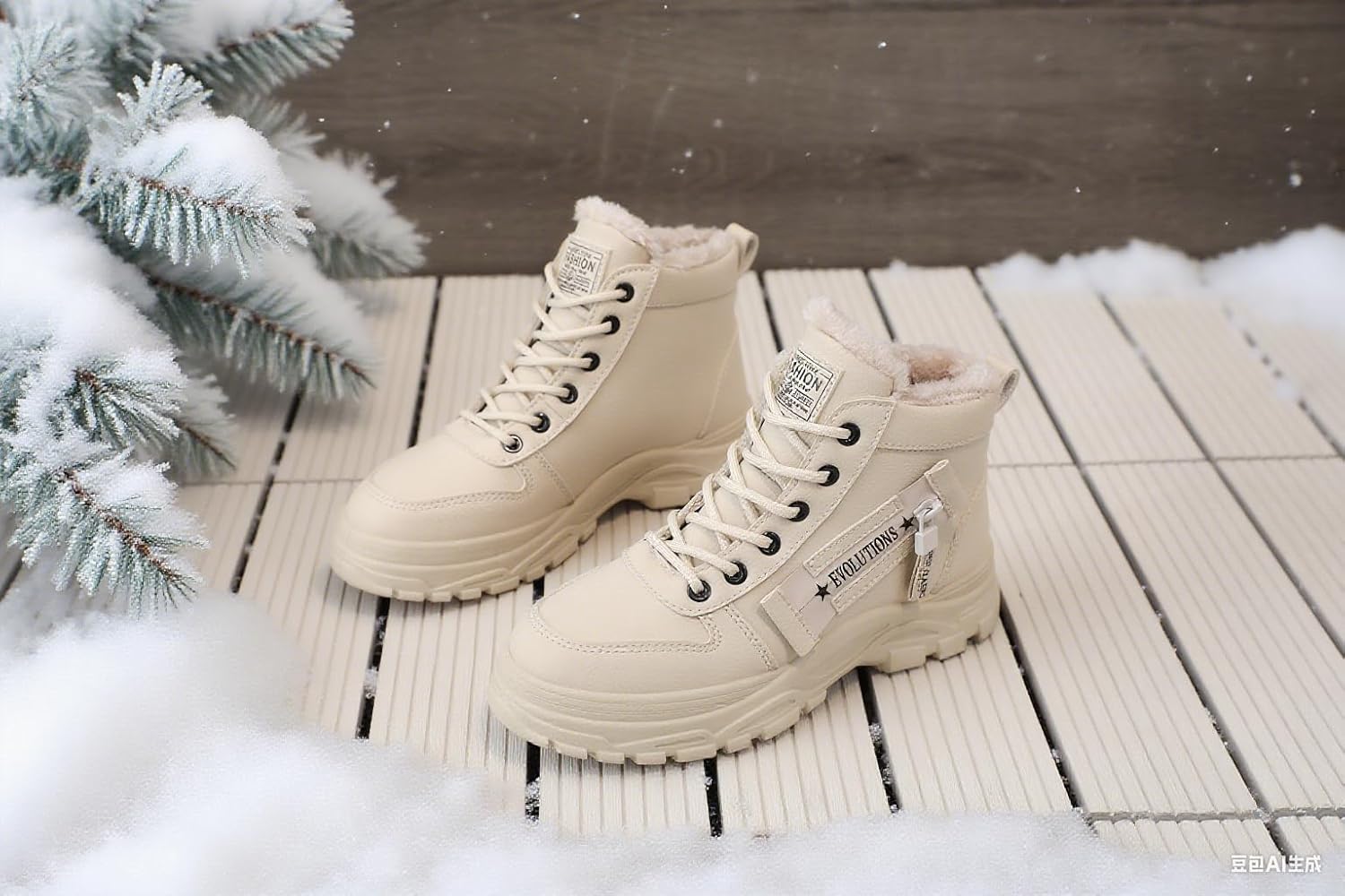 Snow Boots Womens Warm Fur Lined Winter Boot Comfortable Ankle Booties Outdoor Anti Slip Shoes Waterproof Short Boots - Image 6