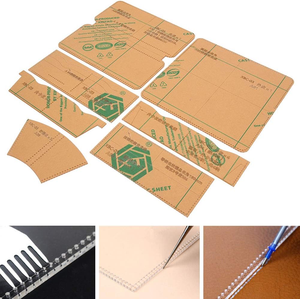 Zipper Wallet Stencil, Wallet Pattern Acrylic Template Leather Templates for Bags Crafts