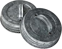 Vista 1 de Tapa de mango galvanizado para tarros de conservas (4 unidades, boca ancha)