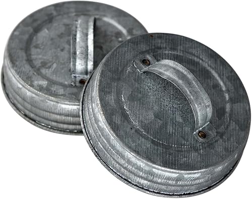 Tapa de mango galvanizado para tarros de conservas (4 unidades, boca ancha)