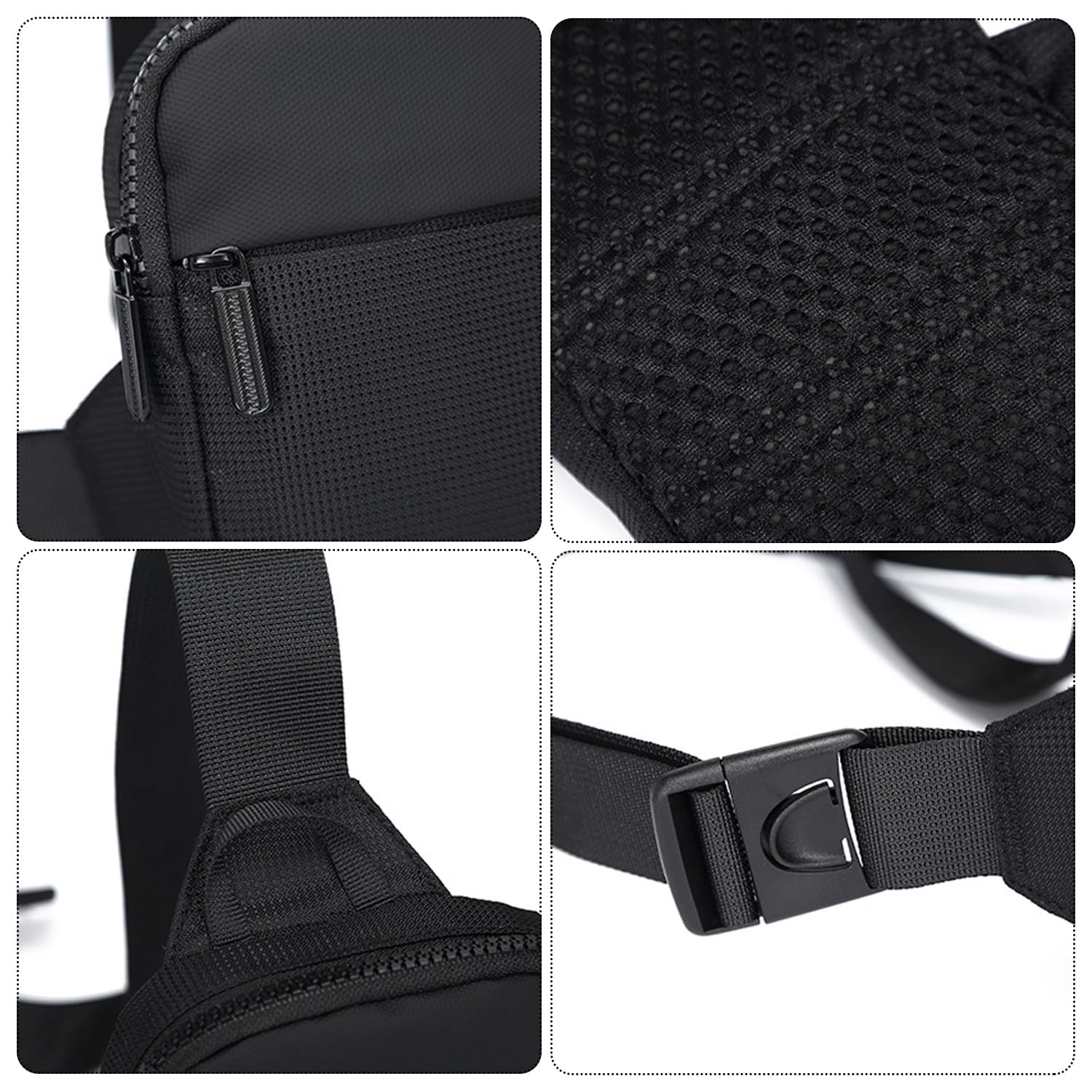 KRYMSON 1 bolso de hombro deportivo, bolso bandolera impermeable, bolso bandolera pequeño, bolso de pecho simple y de moda, adecuado para el senderismo diario, ciclismo y ejercicios deportivos