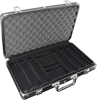 Generisch Aluminium Poker Koffer, Mit Kapazität von 300 Stück und Matter Harter Oberfläche, Metall Box Für Pokerchips Als Halter, Für Erwachsene, Familie, Anfänger und Kartenspiel-Enthusiasten