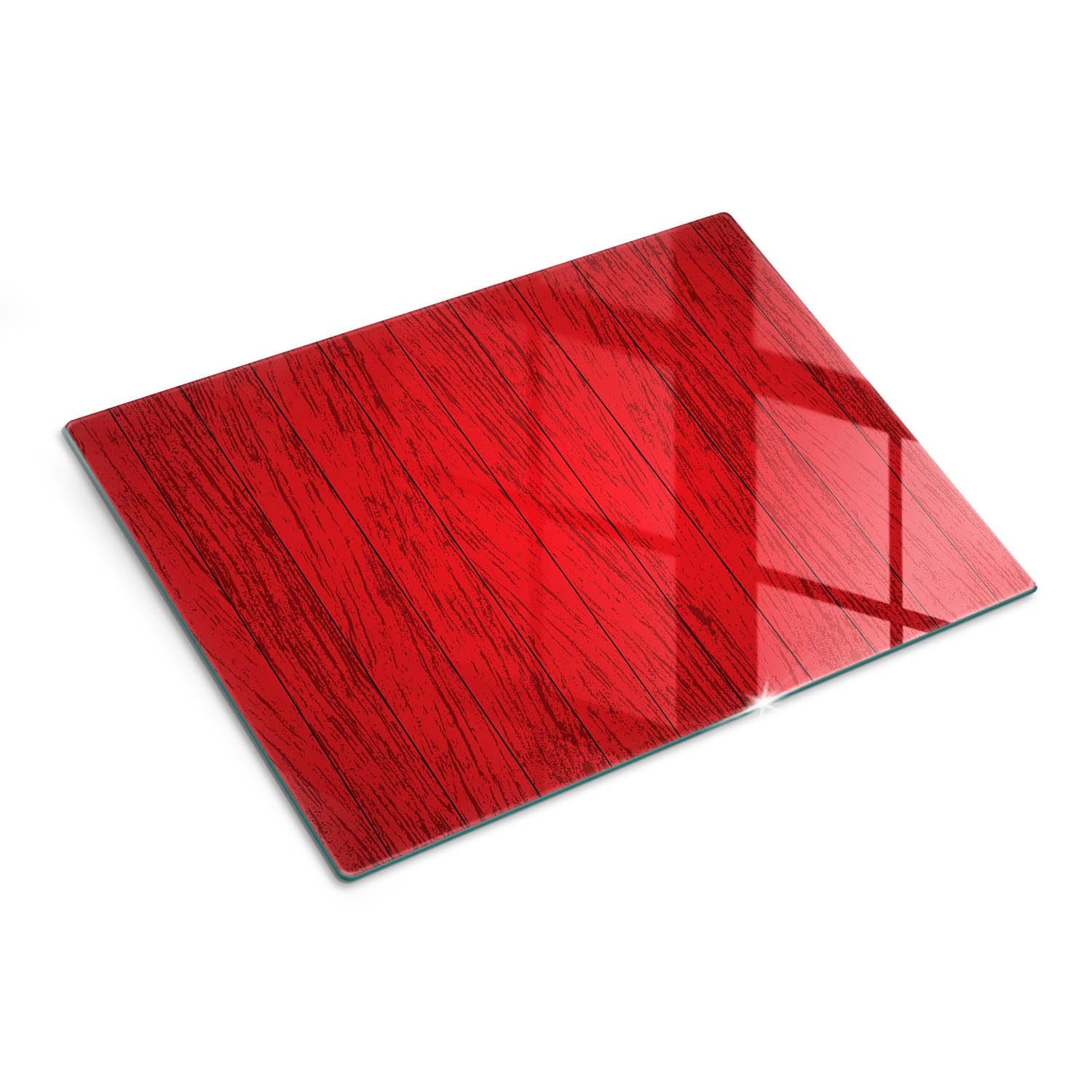 Protezione per piano di lavoro e tagliere in vetro 40x30 cm assi di legno