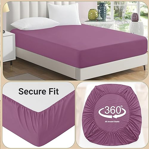 Vista 150 de IR Imperial Rooms Sábana bajera ajustable tamaño King – Sábanas bajeras de 16 pulgadas de profundidad de 16 pulgadas de microfibra suave premium