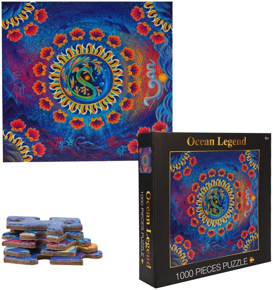 TINYOUTH 1000 Pieces Blue Puzzles for Adults