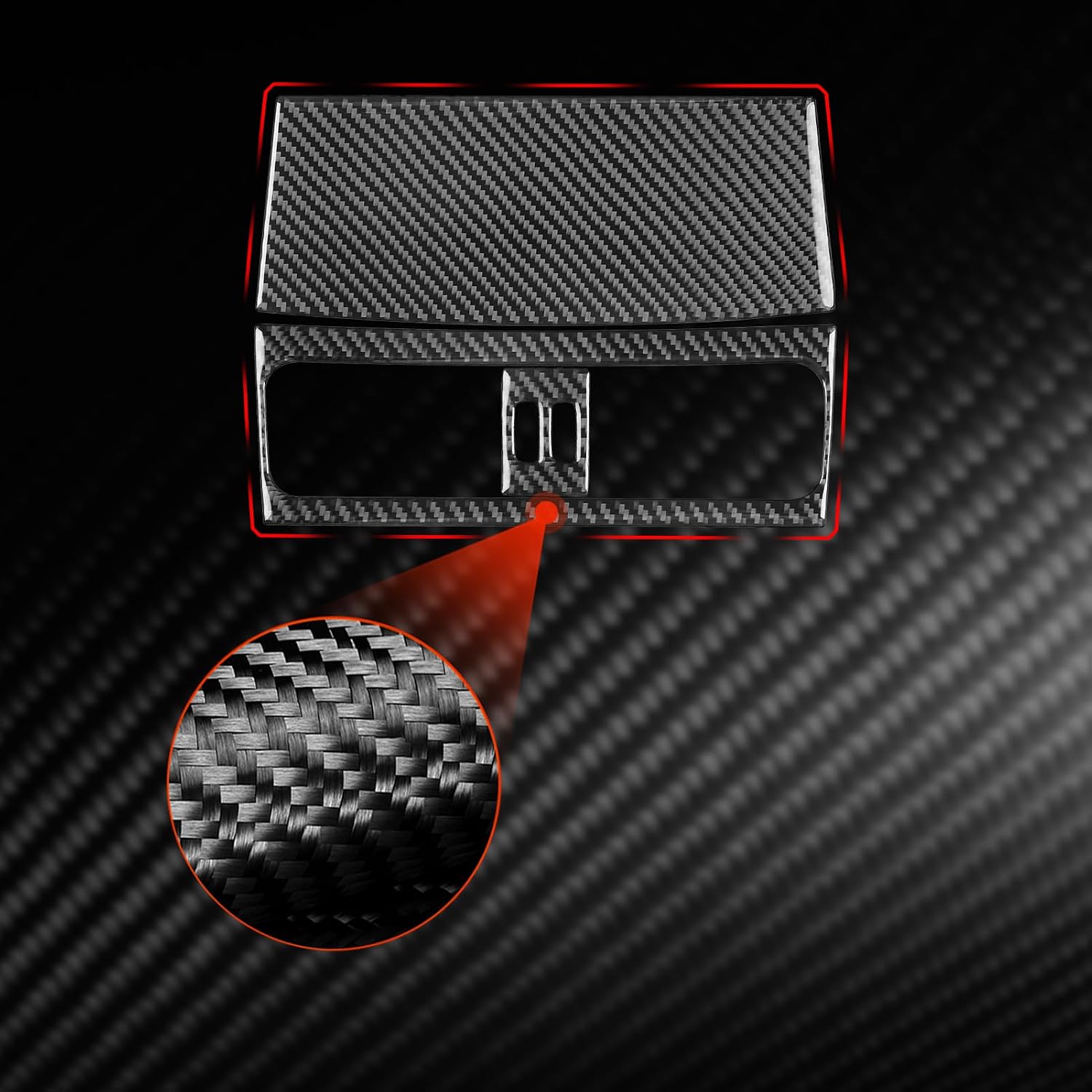 Real Carbon Fiber Interior Decal Car A/C Air Vent Decor Display Panel Sticker Kit Accessories Compatible with Pontiac G8 2008 2009/Holden Commodore 2006 2007 2008 2009 2010 3pcs Black