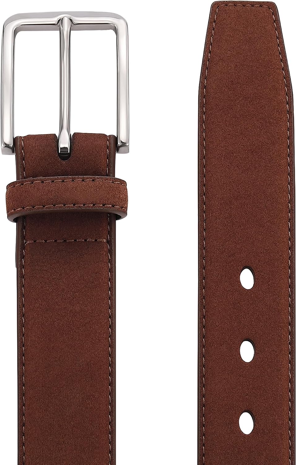 DOSHI Professional 4 SS Suede Vegan Leather Belt – Premium Suede Dress Belt – Polished Stainless Steel Buckle - Belt for Men image 4